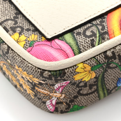 Gucci GG Supreme Monogram Flora Web Ophidia Phone Crossbody Bag White 14 of 16