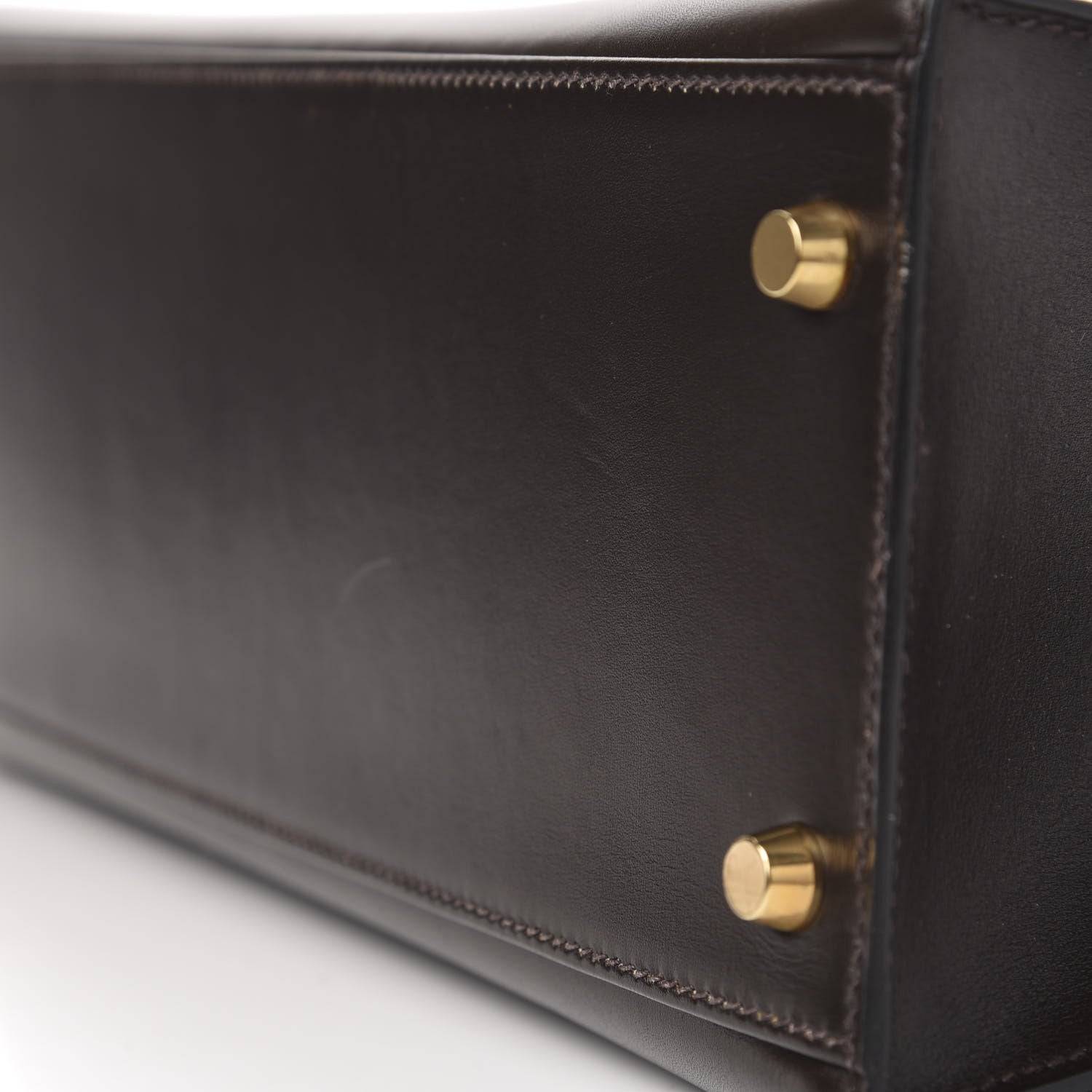 Hermes Box Kelly Sellier 32 Marron Fonce 12 of 13