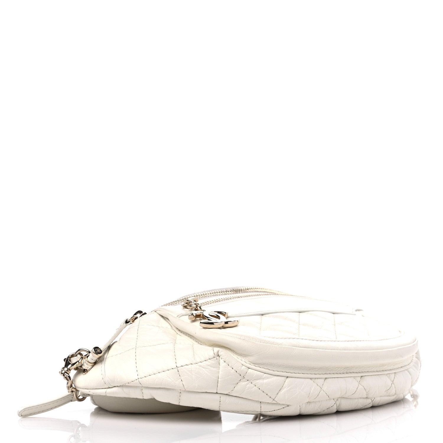Chanel Aged Calfskin Quilted Waist Belt Bag White 4 of 15