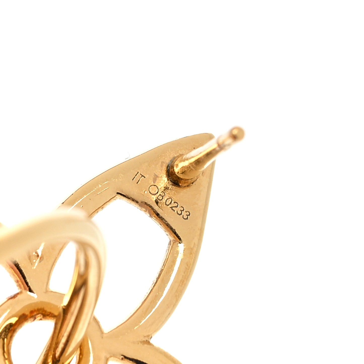 Metal Twiggy Drop Earrings Gold