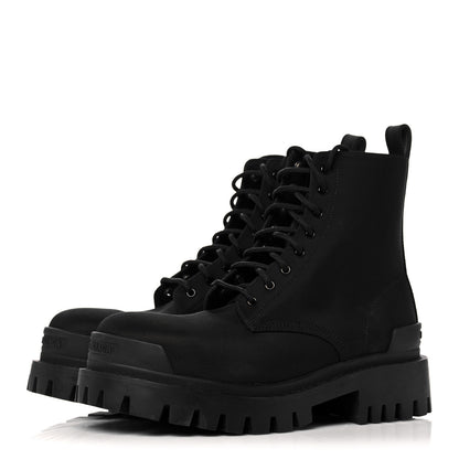 Balenciaga Nylon Womens Strike 20mm Lace Up Boots 37 Black 3 of 12