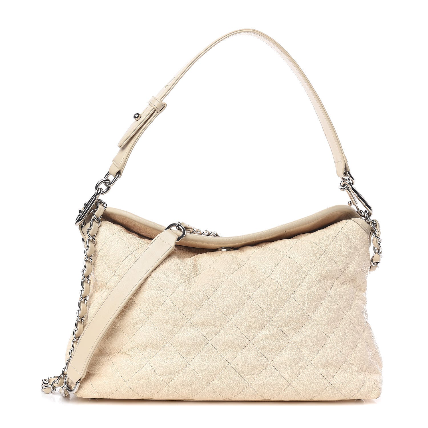 Chanel Caviar Quilted French Riviera Hobo Beige 1 of 13