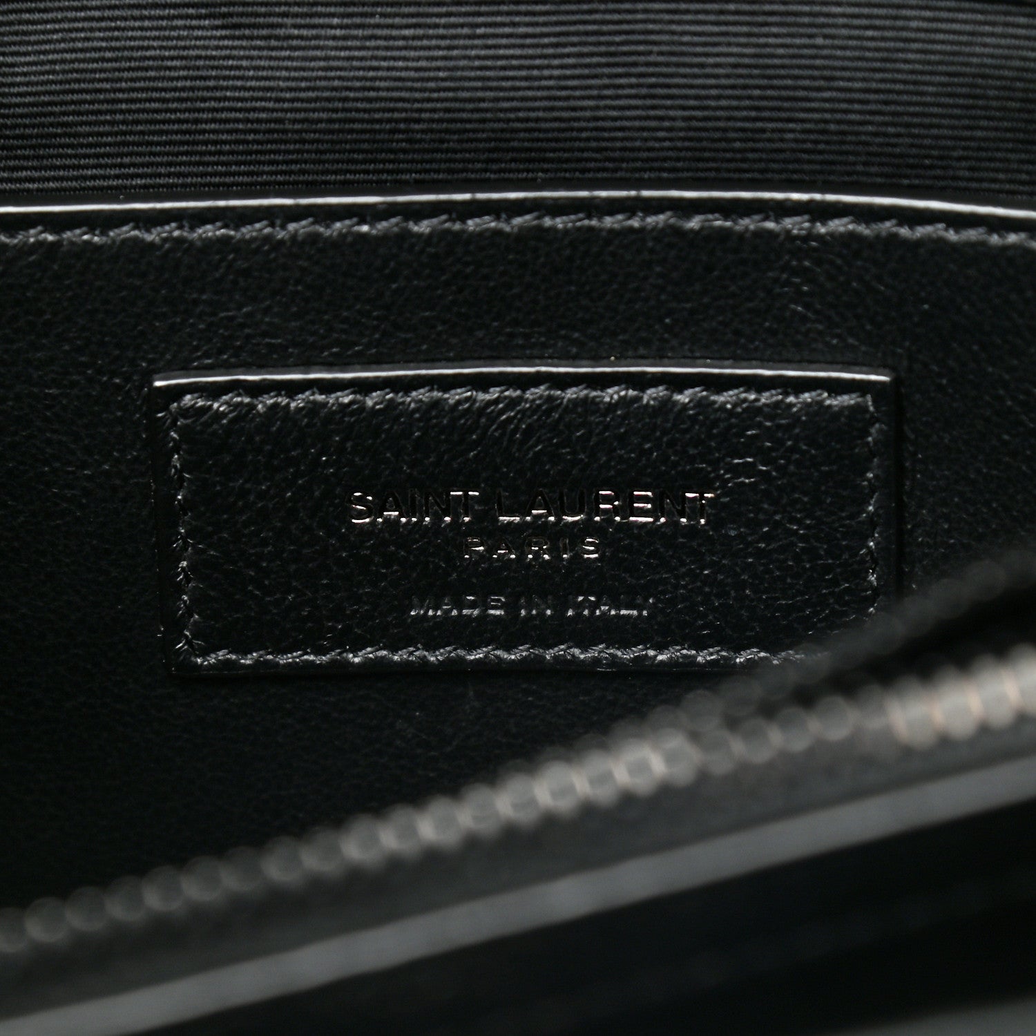 Saint Laurent Sheepskin Matelasse Chevron Monogram Monochrome Medium College Bag Black 6 of 9