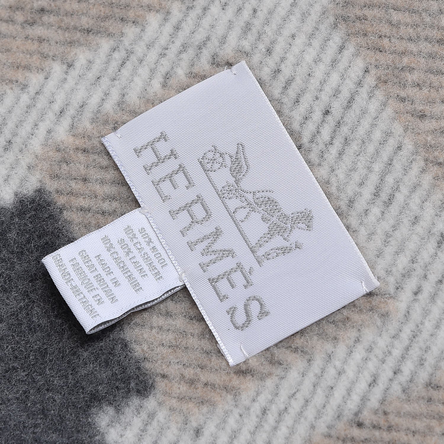 Hermes Wool Cashmere Avalon Bayadere Blanket Galet Ecru 4 of 4