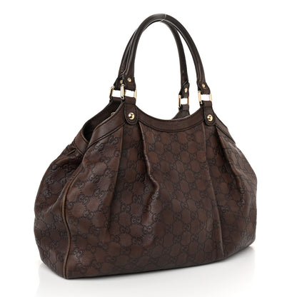 Gucci Guccissima Medium Sukey Tote Chocolate 3 of 10