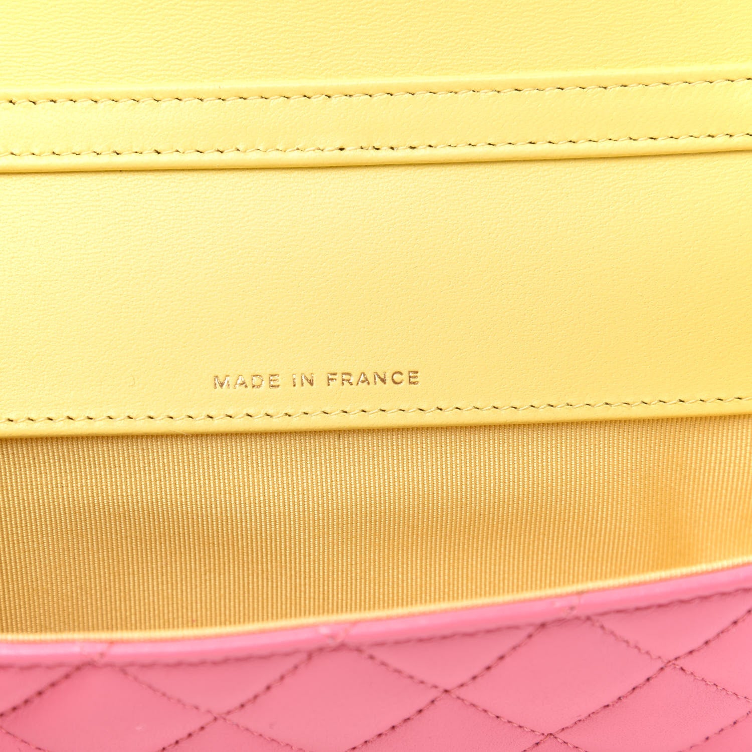 Chanel Lambskin Quilted Glasses Case With Chain Pink Yellow 9 of 12