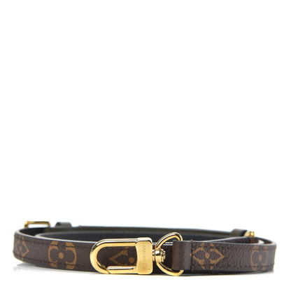 Louis Vuitton Calfskin Monogram Marignan Adjustable Shoulder Strap Black Kaki 1 of 3