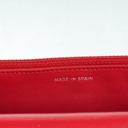 Chanel Lambskin Quilted Wallet On Chain WOC Red 7 of 8