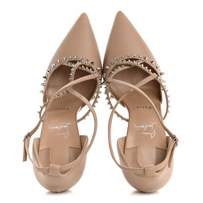 Christian Louboutin Nappa Studded Tatooshka 100 Pumps 40 Blush 2 of 9