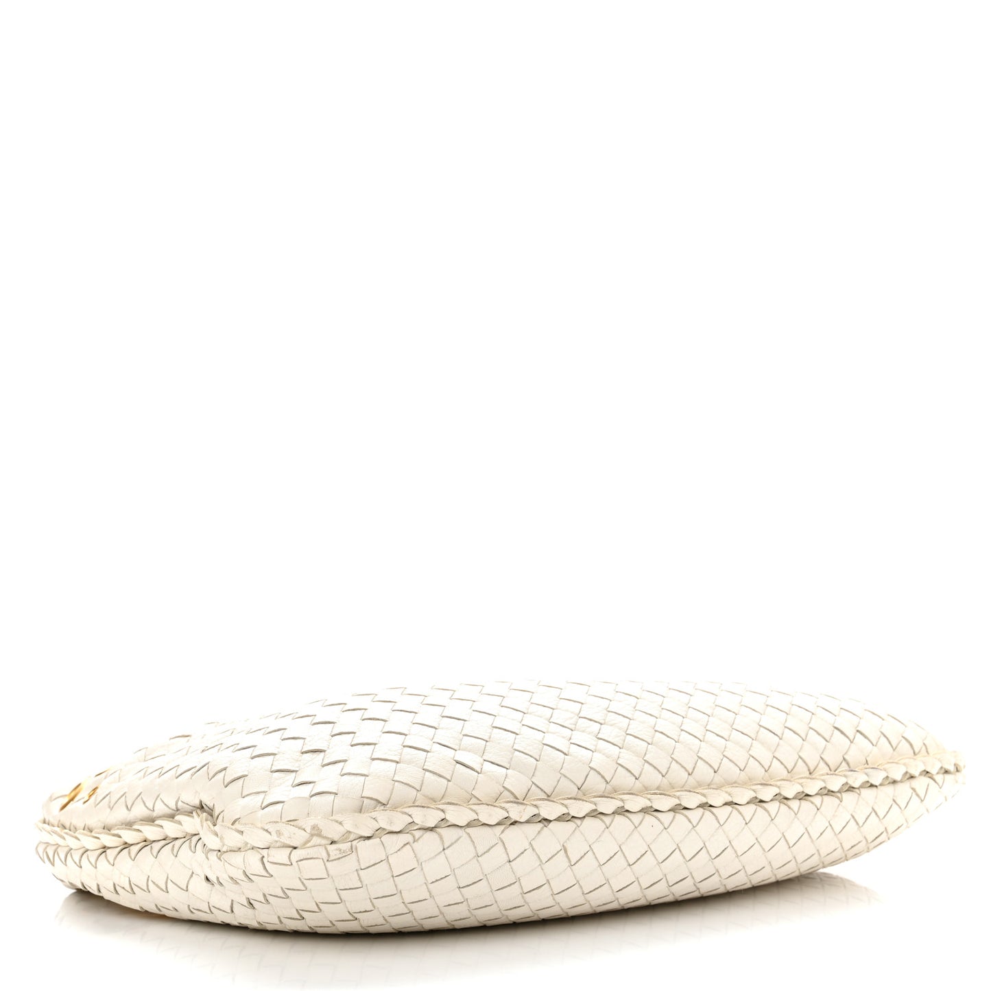 Nappa Intrecciato Medium Veneta Grommet Hobo White