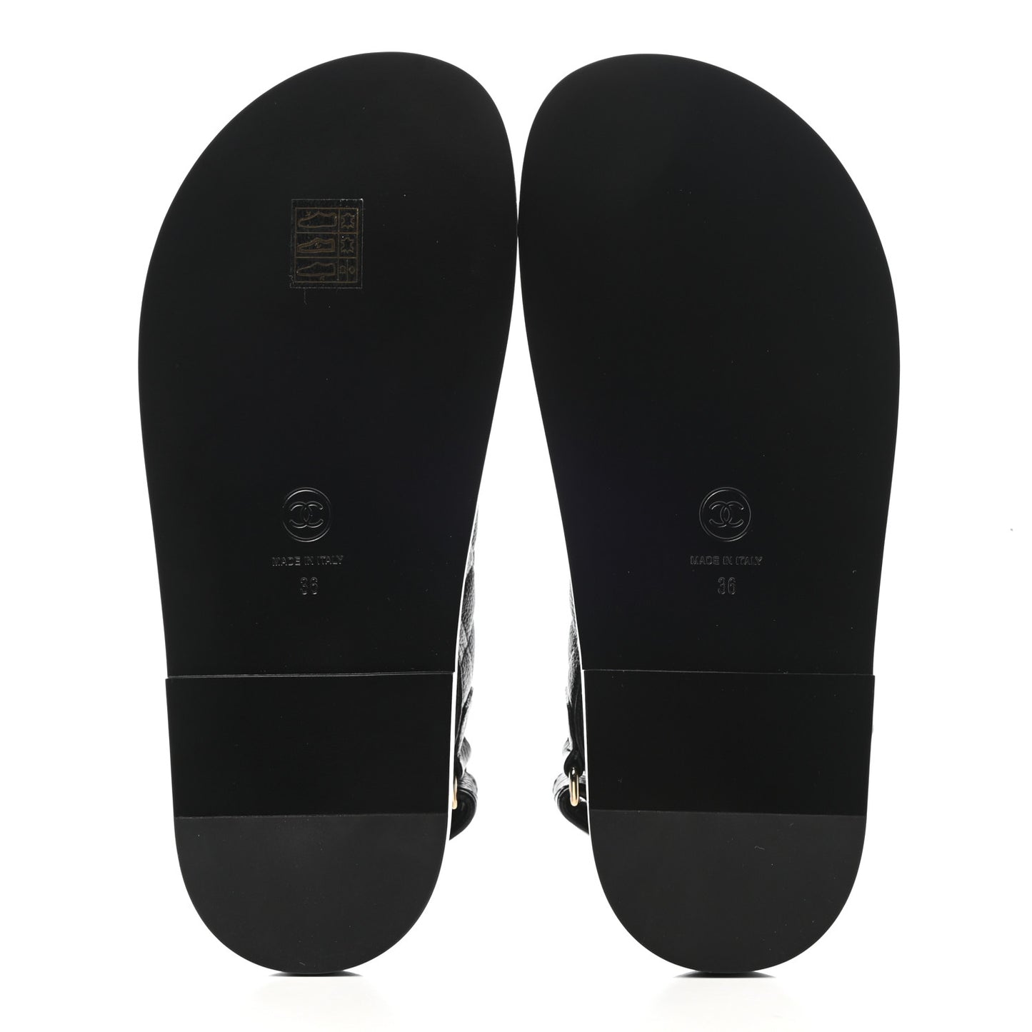 Grained Calfskin Velcro Dad Sandals 36 Black