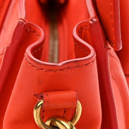 Celine Smooth Calfskin Nano Luggage Vermillion 7 of 7