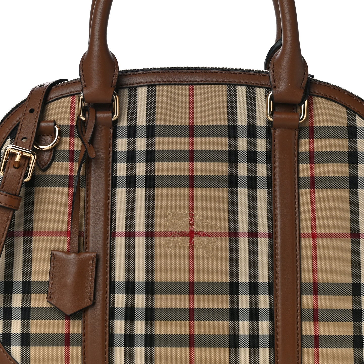 Horseferry Check Small Orchard Bowling Bag Tan