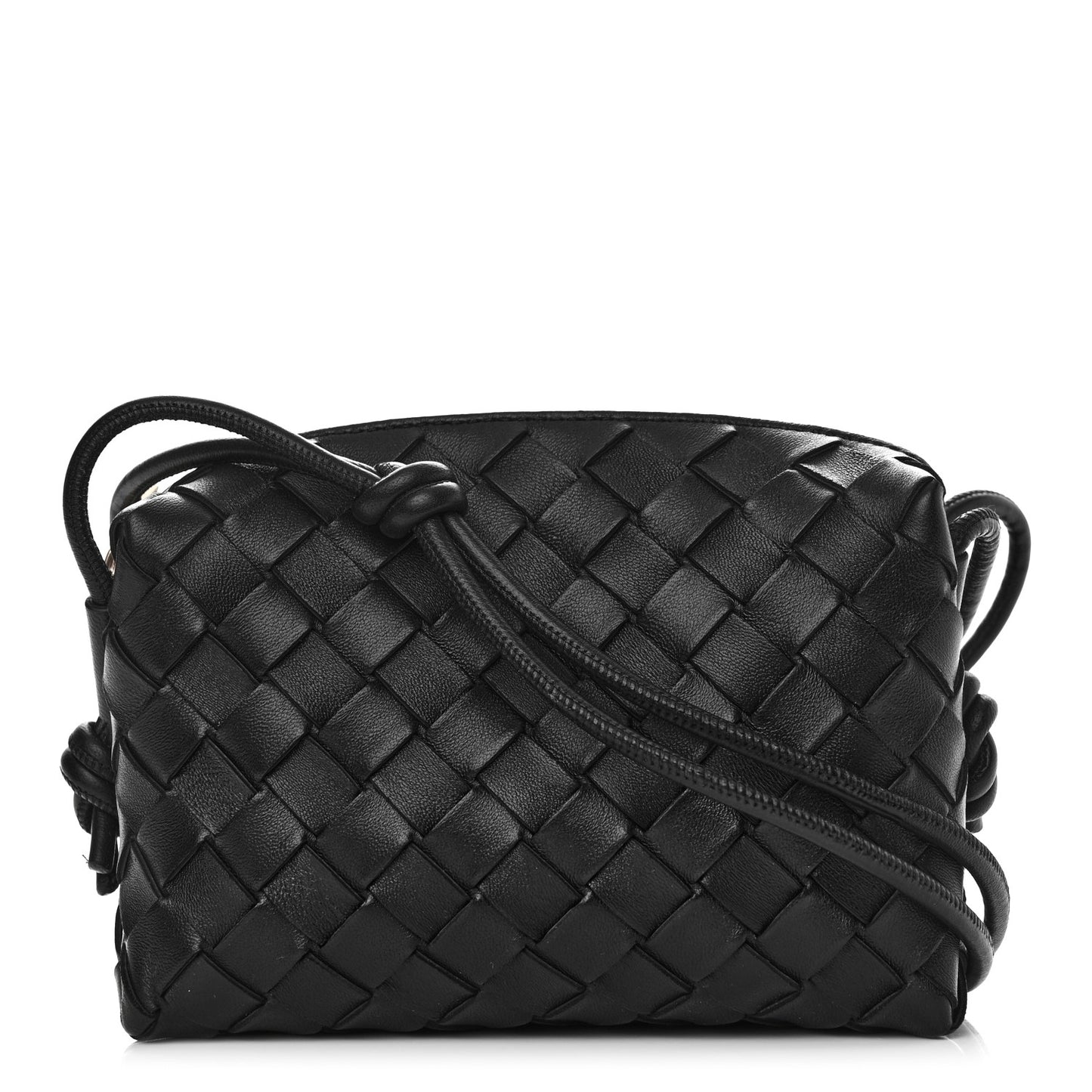 Nappa Intrecciato Mini Loop Camera Bag Black