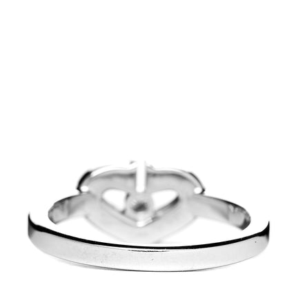 Cartier 18K White Gold Diamond Small Hearts and Symbols Ring 47 4 3 of 5