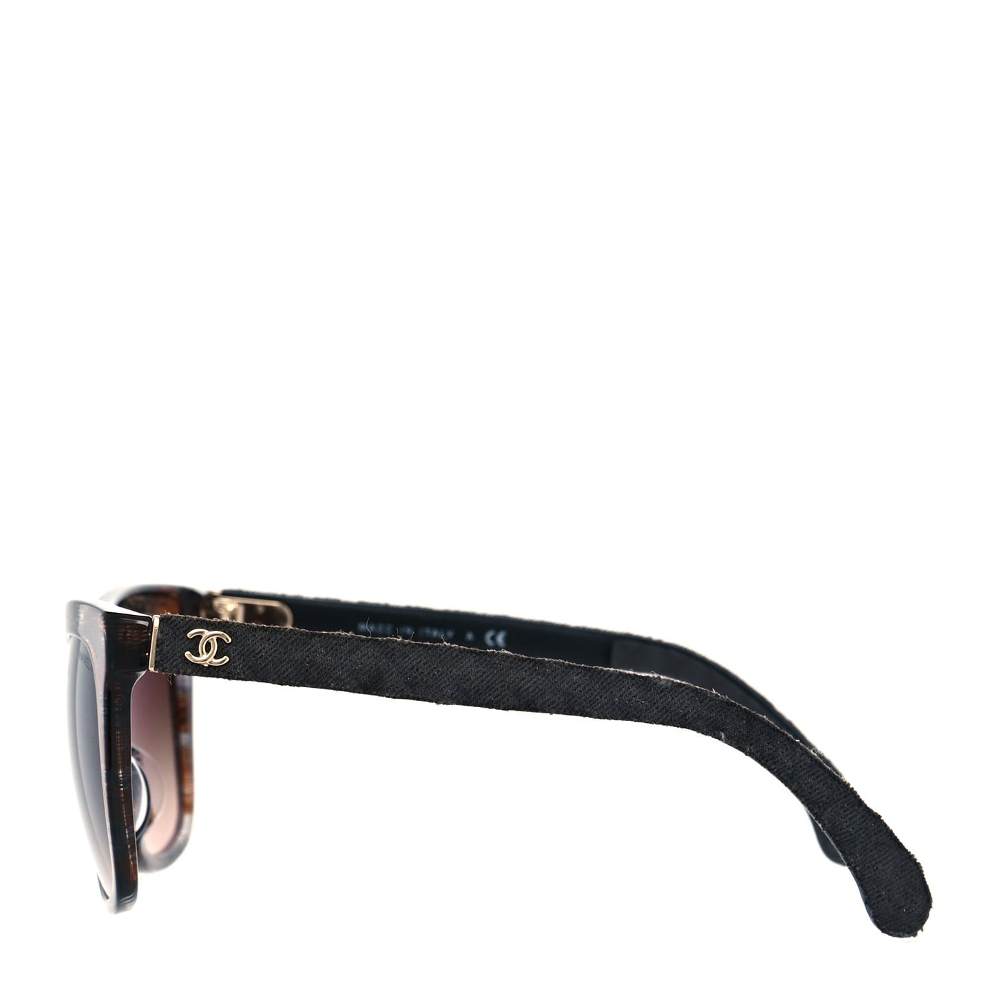 Acetate Denim Quilted CC Sunglasses 5343-A Brown