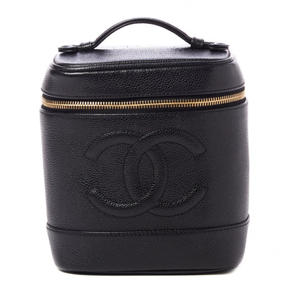 Chanel Caviar Vanity Cosmetic Case Black 1 of 9