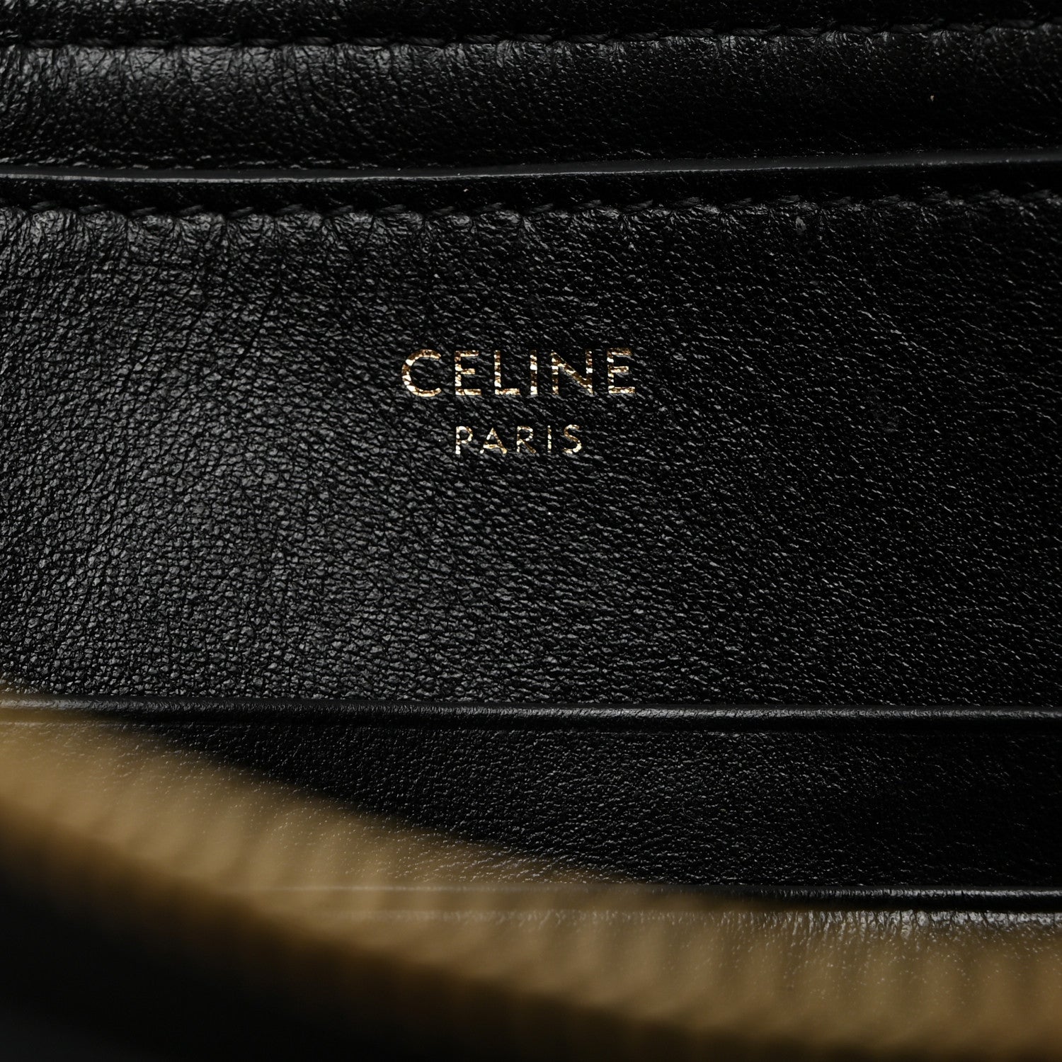 Celine Calfskin Quilted C Charm Pouch Black 6 of 9
