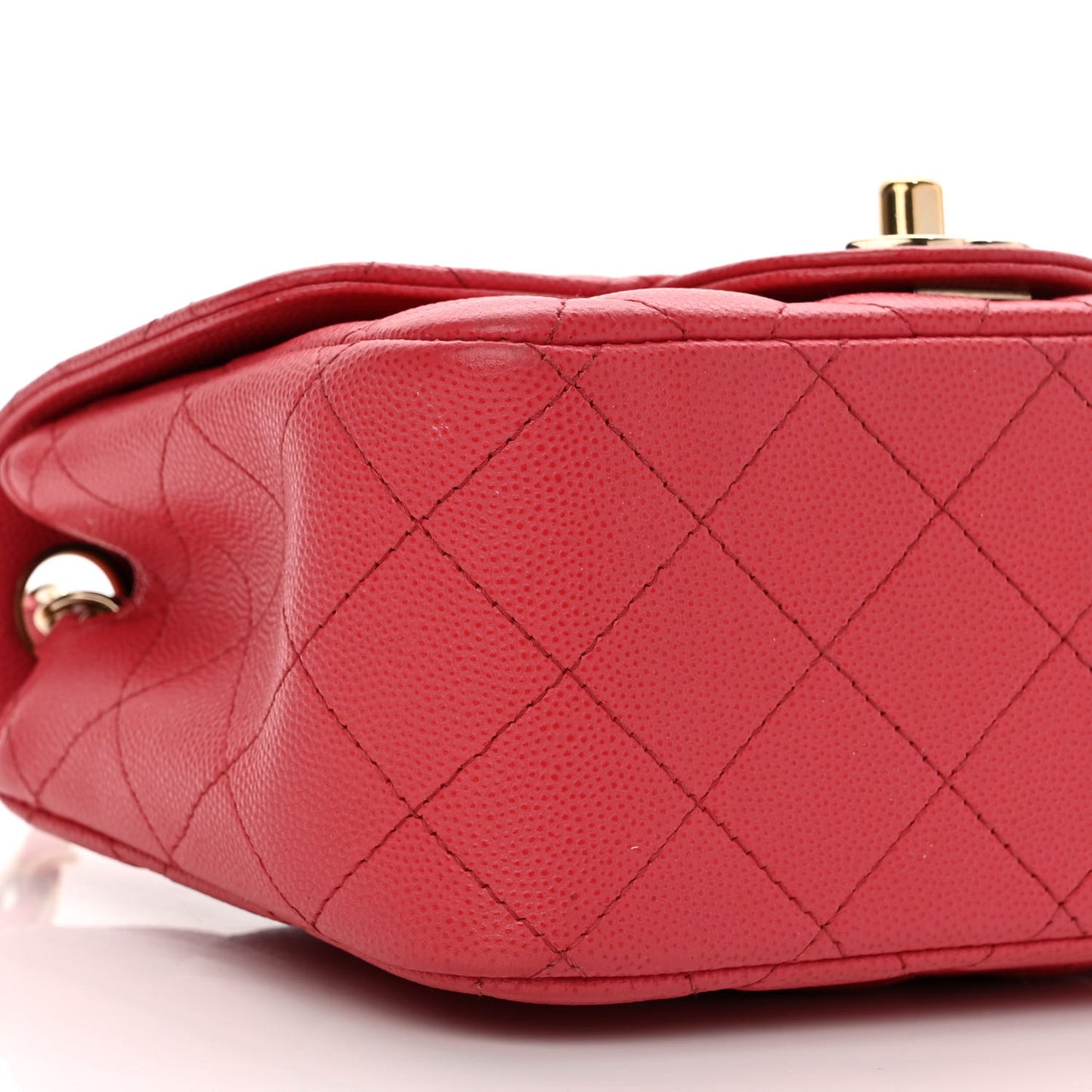 Caviar Quilted Mini Square Flap Pink