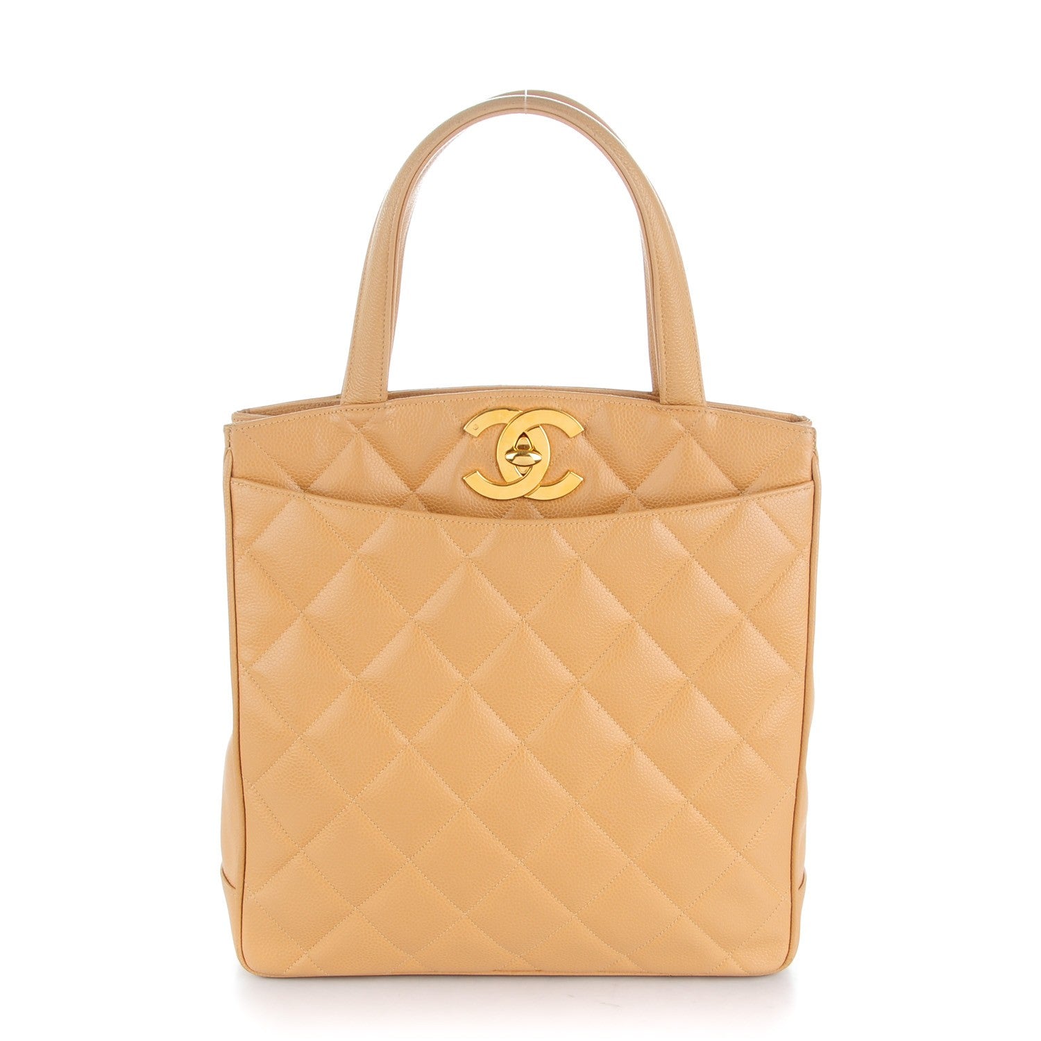 Chanel Caviar Quilted Tote Beige 1 of 9