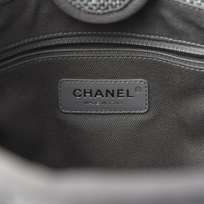 Chanel Straw Raffia Mini Deauville Tote Grey 5 of 9