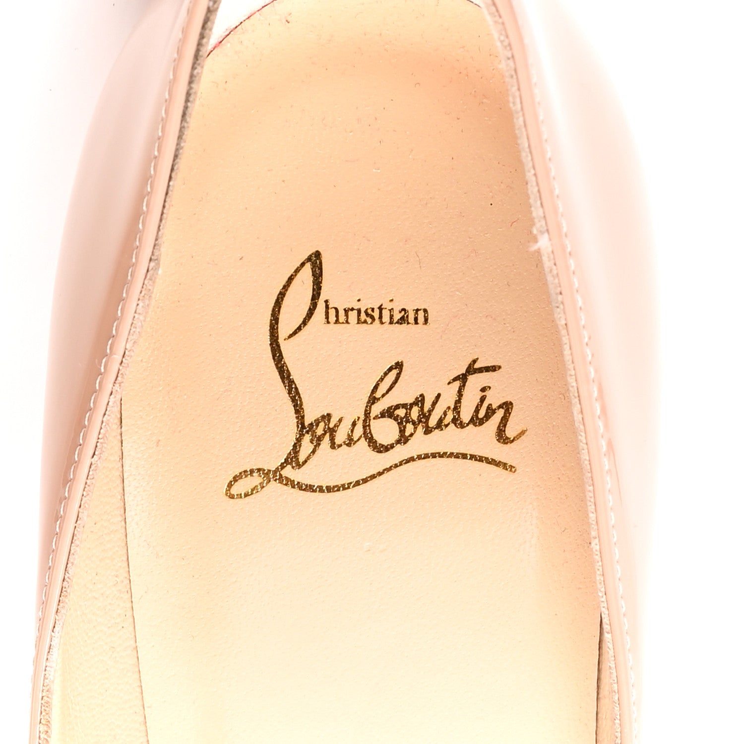 Christian Louboutin Patent New Very Prive 120 Pumps 37.5 Nude 8 of 11