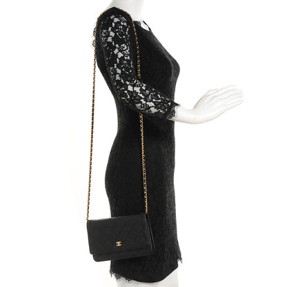 Chanel Caviar Quilted Wallet On Chain WOC Black 2 of 9