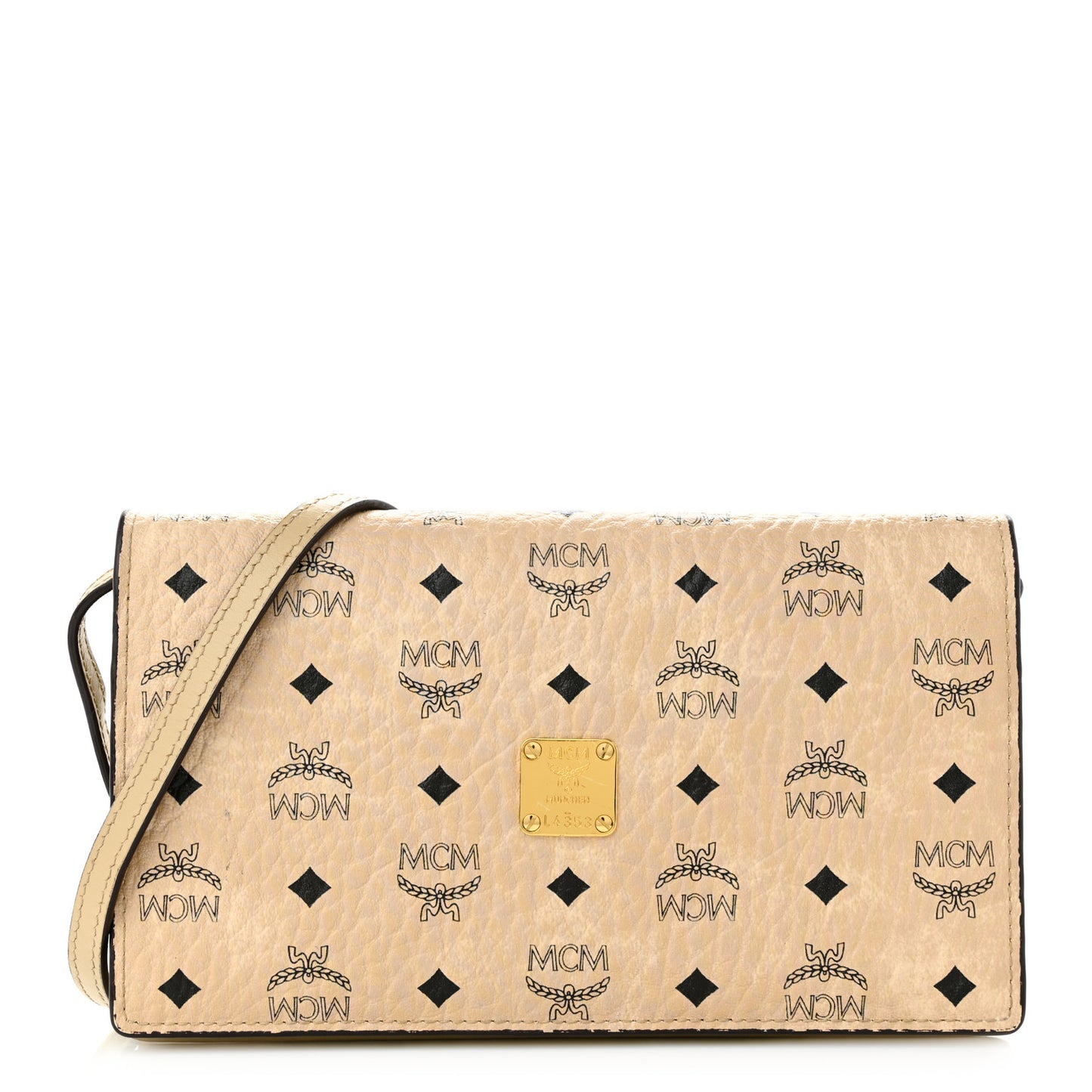 Visetos Chain Wallet Crossbody Beige