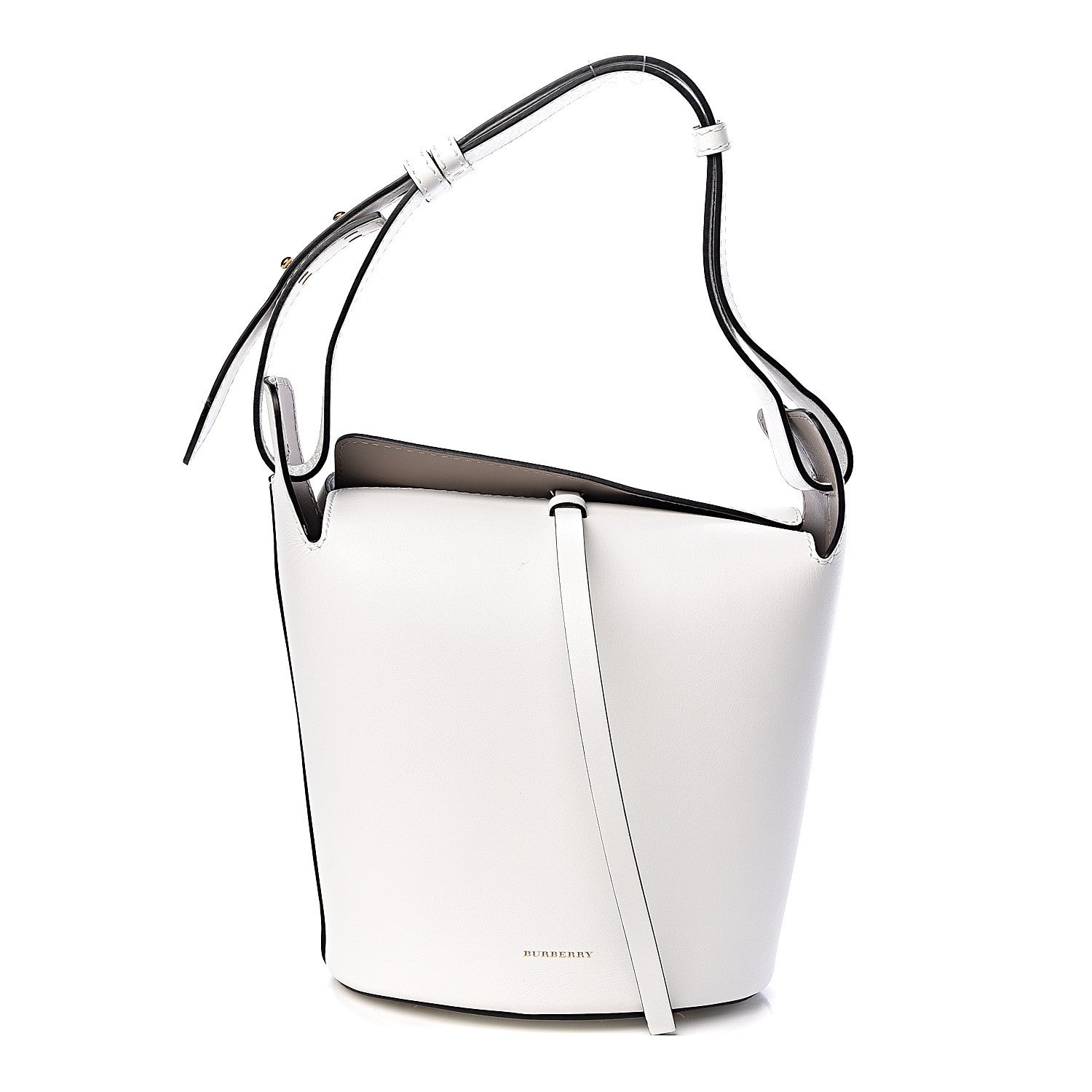 Burberry Supple Calfskin Small Bucket Chalk White 3 of 15