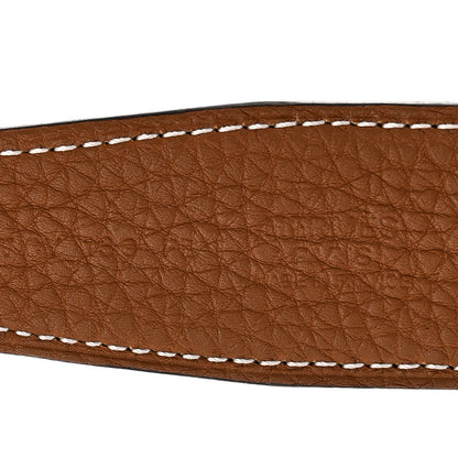 Hermes Box Togo 32mm Belt Strap 115 46 Black Gold 9 of 10