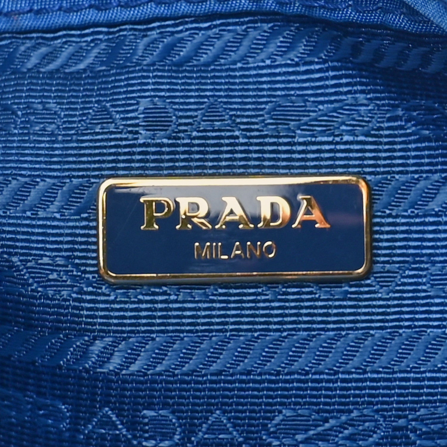 Prada Saffiano Tessuto Nylon Bucket Wristlet Bluette 6 of 9