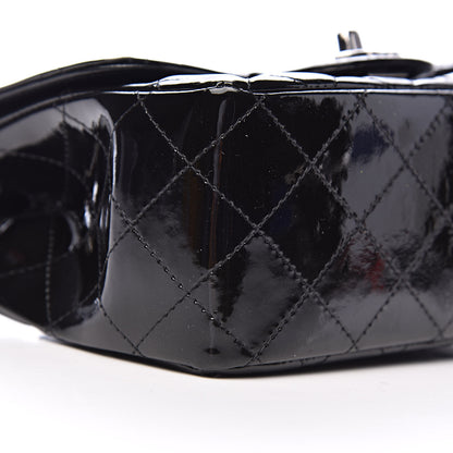 Chanel Patent Calfskin Sparkle Quilted Mini Square Flap Black 12 of 14