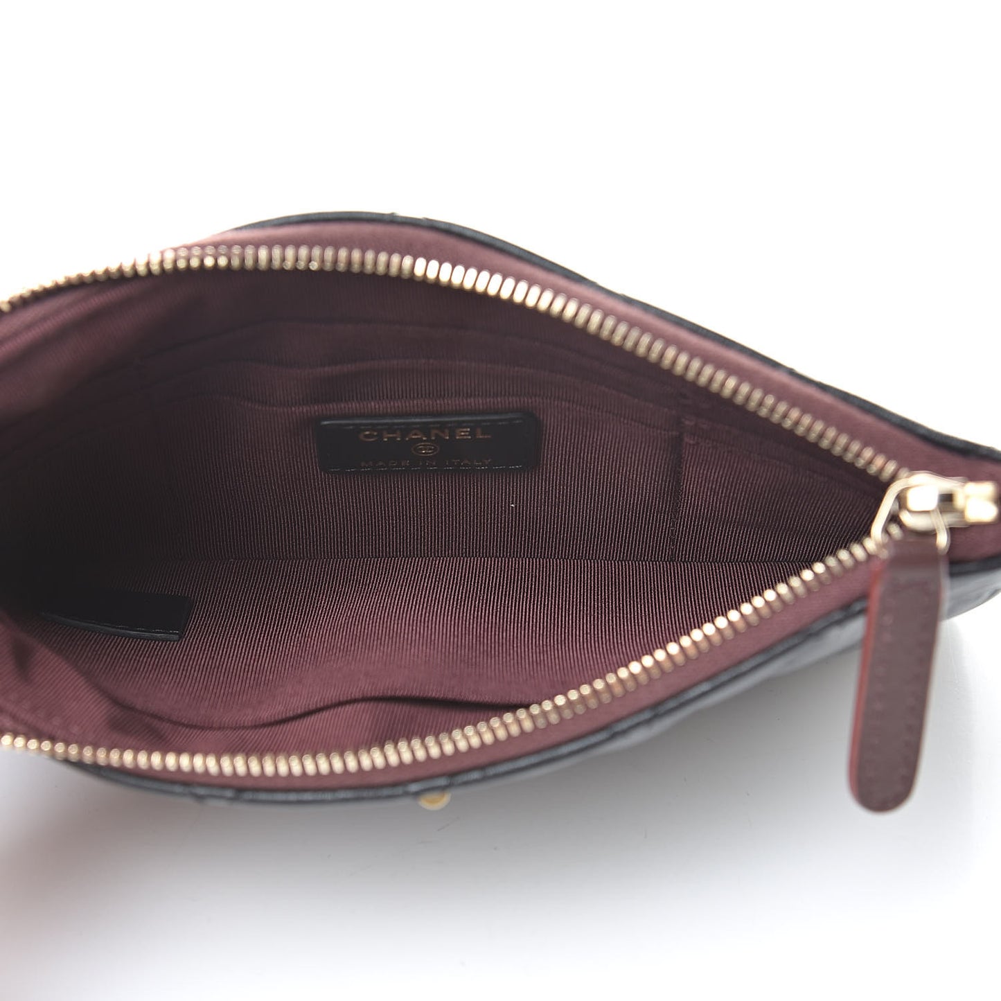 Aged Calfskin Quilted Medium Reissue Cosmetic Case Black