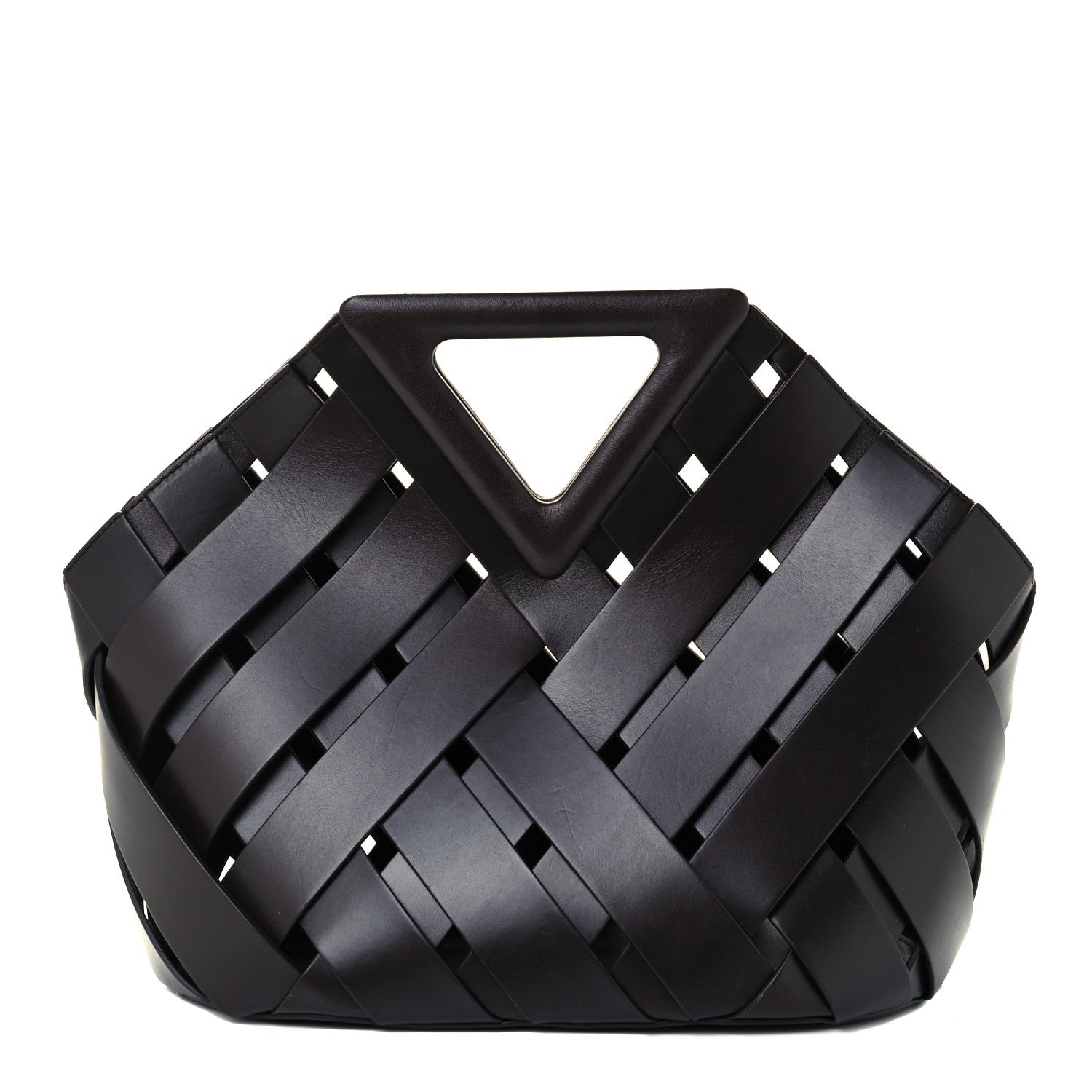 Bottega Veneta Calfskin V Woven Drawstring Tote Dark Brown 1 of 8