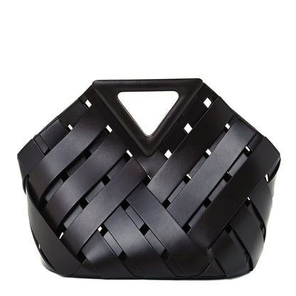 Bottega Veneta Calfskin V Woven Drawstring Tote Dark Brown 1 of 8