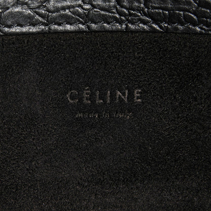 Celine Crocodile Embossed Calfskin Medium Phantom Luggage Black 6 of 7