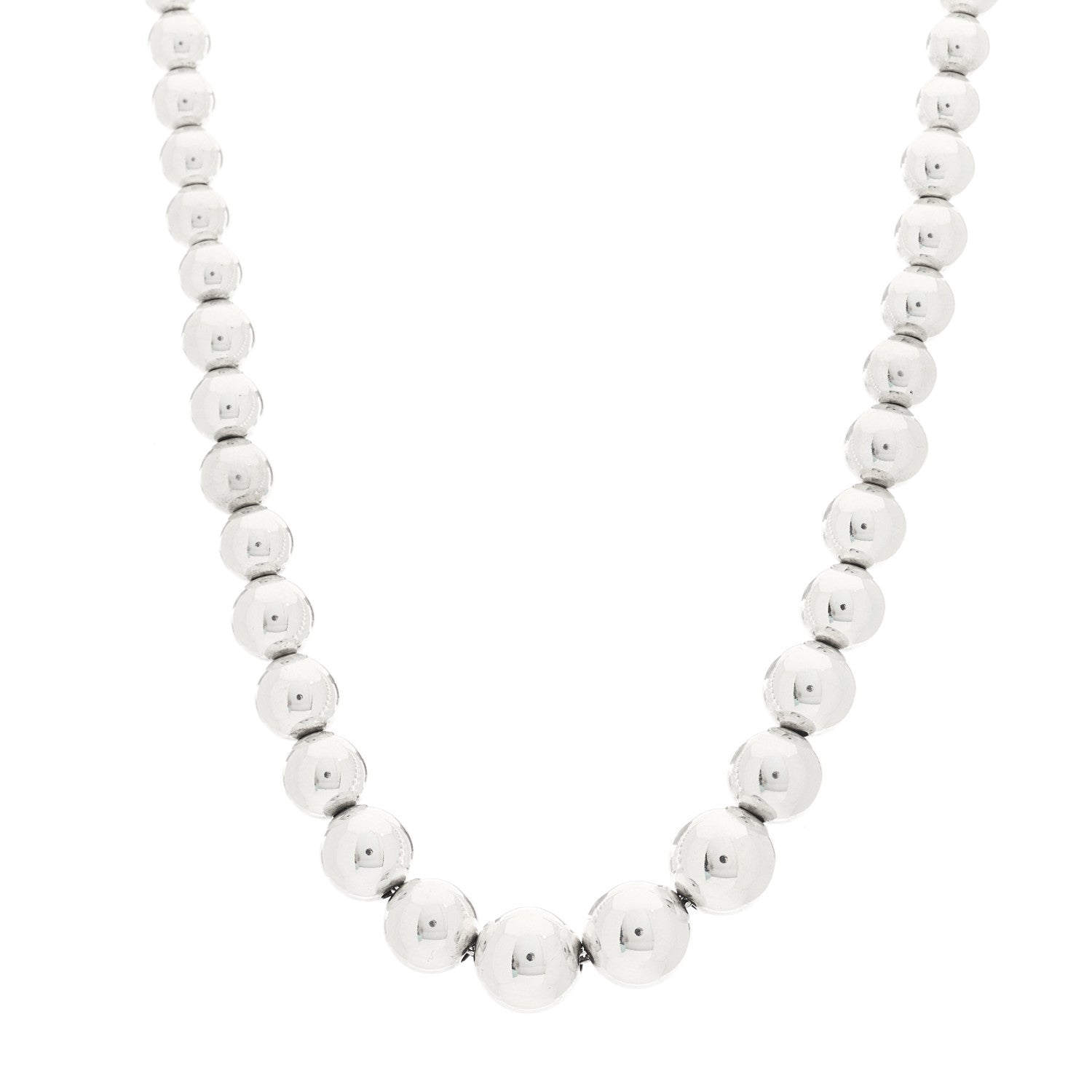 Tiffany Sterling Silver HardWear Graduated Ball Necklace 1 of 6