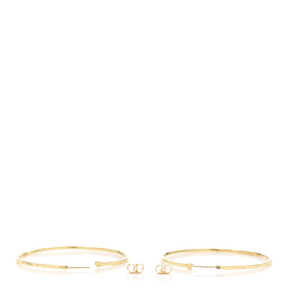Jennifer Meyer 18K Yellow Gold Large Hammered Hoop Earrings 3 of 4