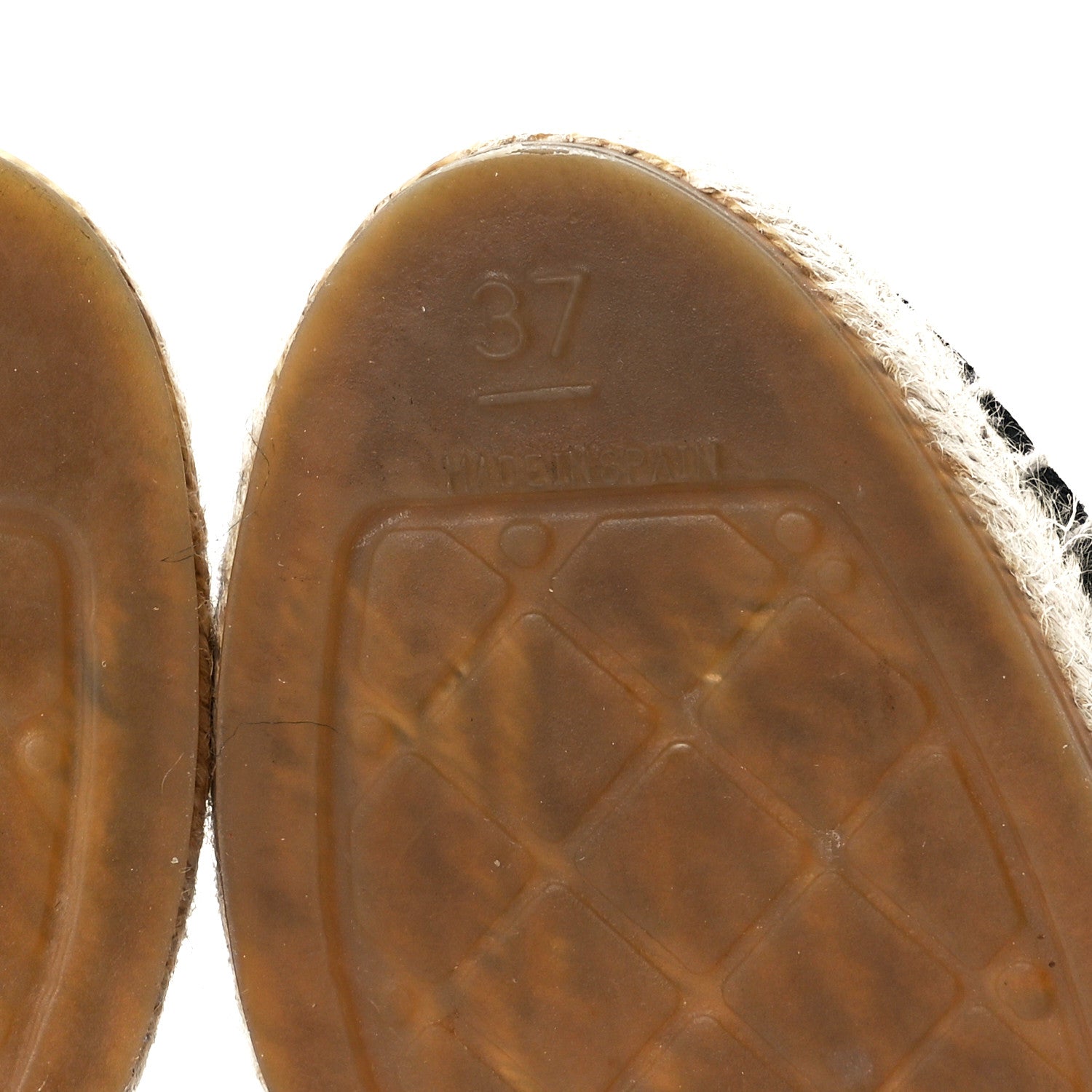 Chanel Mesh Grosgrain CC Espadrilles 37 Black White 7 of 8