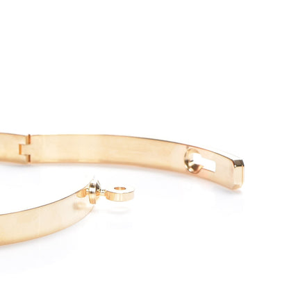 Hermes 18K Yellow Gold Diamond Kelly PM Bangle Small 5 of 6