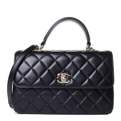 Chanel Lambskin Quilted Medium Trendy CC Flap Dual Handle Bag Black 1 of 3
