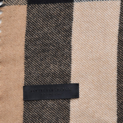 Burberry Prorsum Cashmere Half Mega Check Fringe Scarf Camel 4 of 5