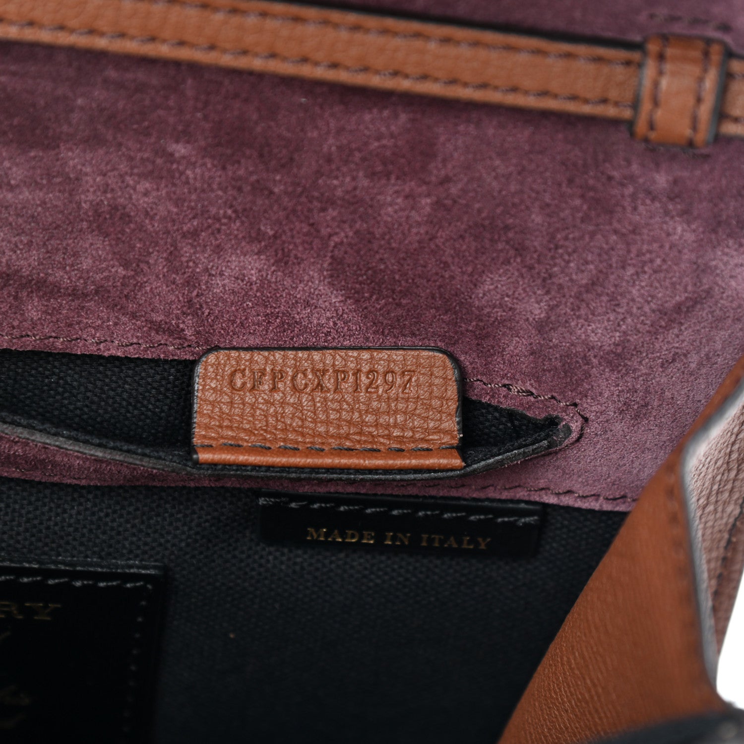 Burberry Derby Calfskin House Check Small Macken Crossbody Bag Tan 7 of 7