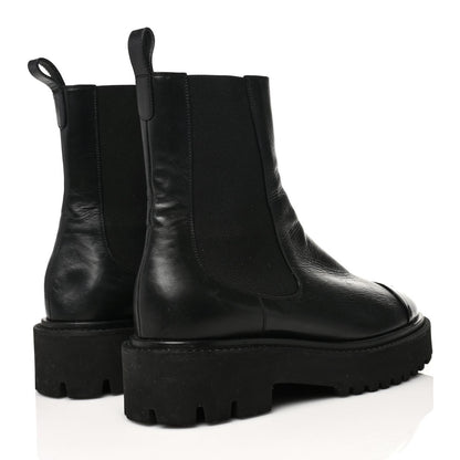 Chanel Calfskin Patent Cap Toe Ankle Boots 38.5 Black 4 of 6