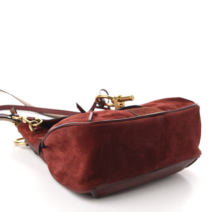 Chloe Suede Small Lexa Shoulder Bag Sienna Red 4 of 11