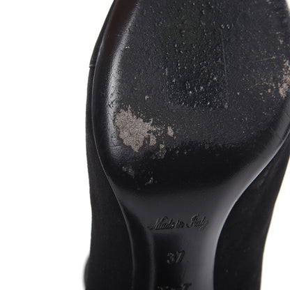 Louis Vuitton Suede Monogram Uniformes Cap Toe Chelsea 75mm Ankle Boots 37 Black 11 of 12