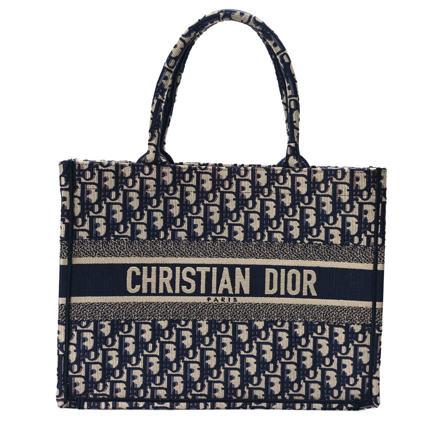 Christian Dior Oblique Medium Book Tote Blue Multicolor 1 of 13