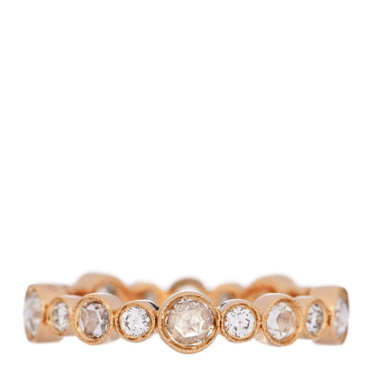 Tiffany 18K Rose Gold Diamond Narrow Cobblestone Band Ring 50 5.25 2 of 10