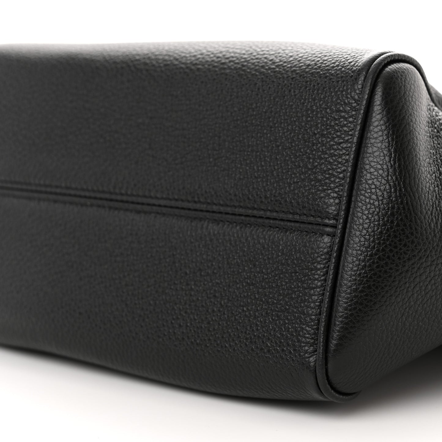 Calfskin Cuir Small Triomphe Cabas Drawstring Black