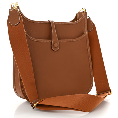 Hermes Taurillon Clemence Evelyne III PM Gold 3 of 11